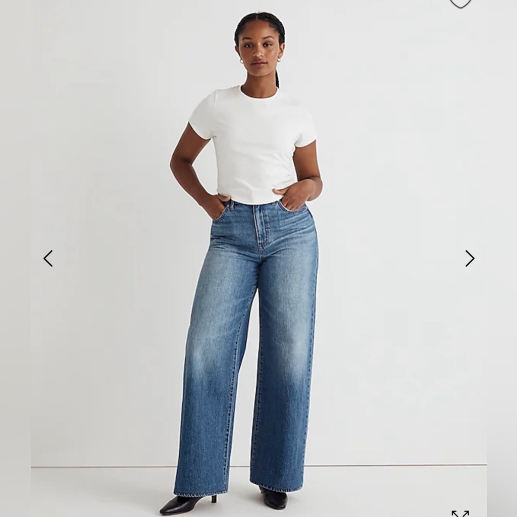 Madewell Superwide Leg Jeans In Fanin Wash - Size 29